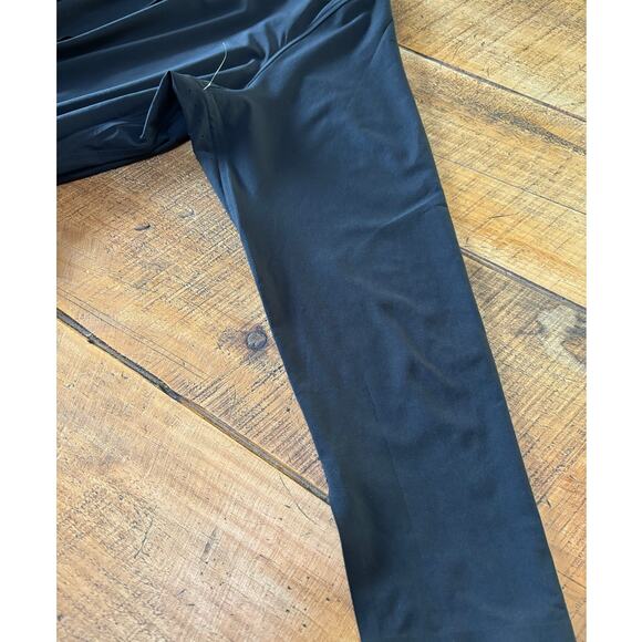 NWOT Athleta Urbanite Womens Shirtdress Black Tie Waist Pockets Long Sleeve L/P - Picture 13 of 15